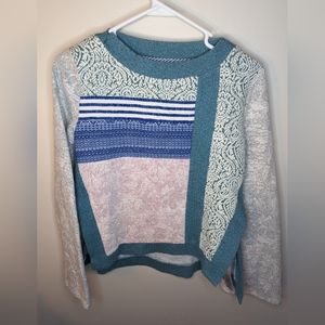 Anthropologie Postmark Latitudes Patchwork Sweater
